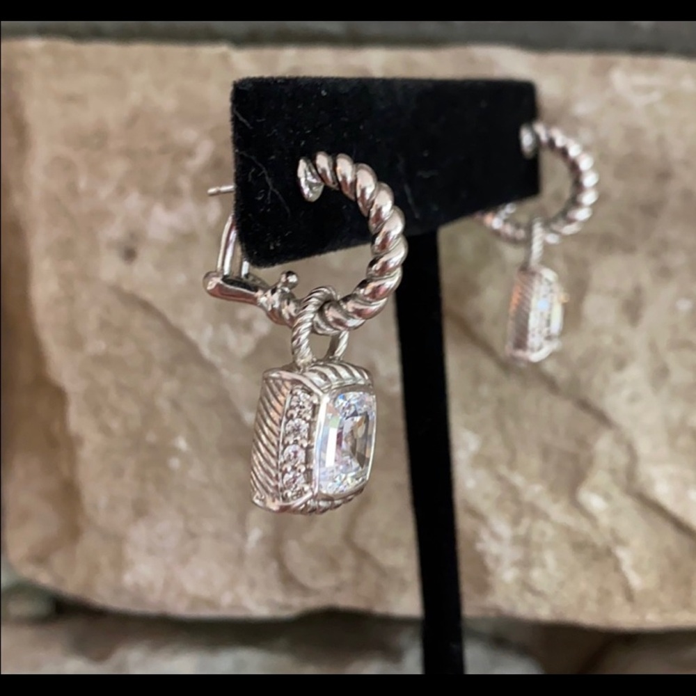 Judith Ripka SS earrings - Picture 4 of 7